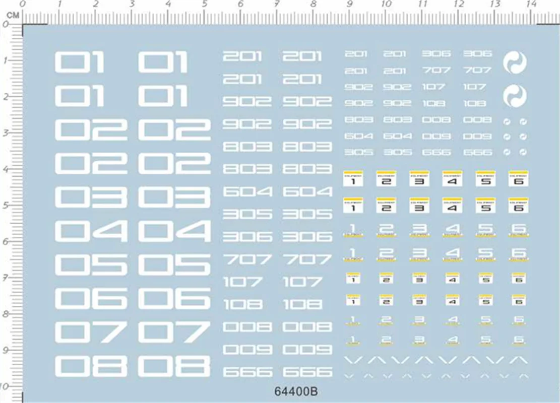 Base Number Water Slide Decal for Gundam GDM Model Kit 64400 different colors can choose