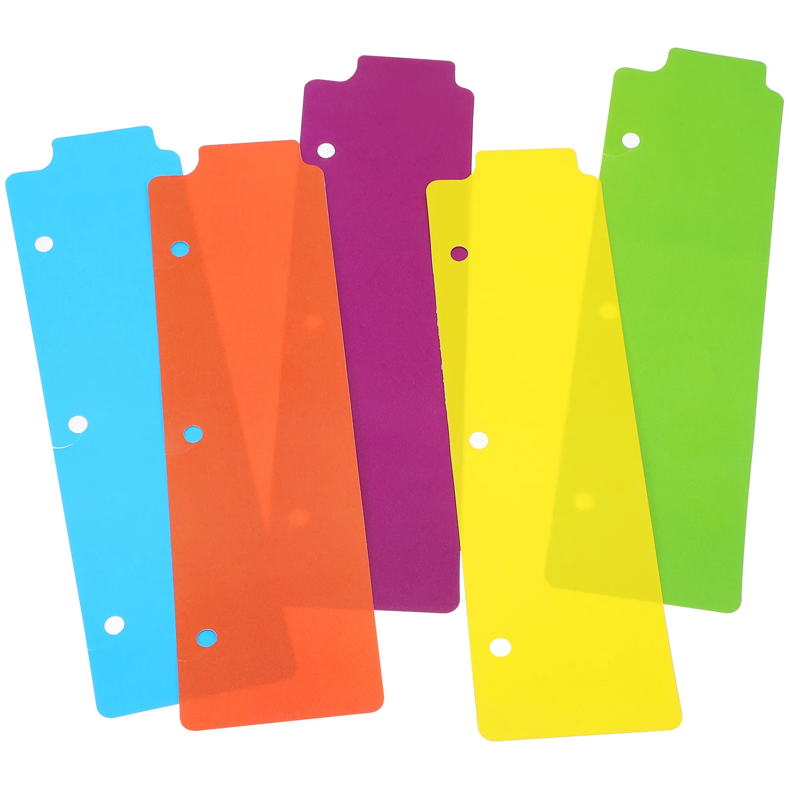 5 Pcs ABS Plastic Bookmarks Colorful Index Page Notebook Detachable Binder Binder Tabs Dividers Notebook Dividers Loose Leaf