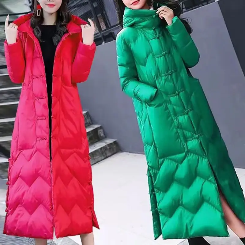 

New Autumn Winter Women Hooded Loose 90% White Duck Down Parka Casual Female Thicken Warm Coat Snow Jackets Outwear Q472