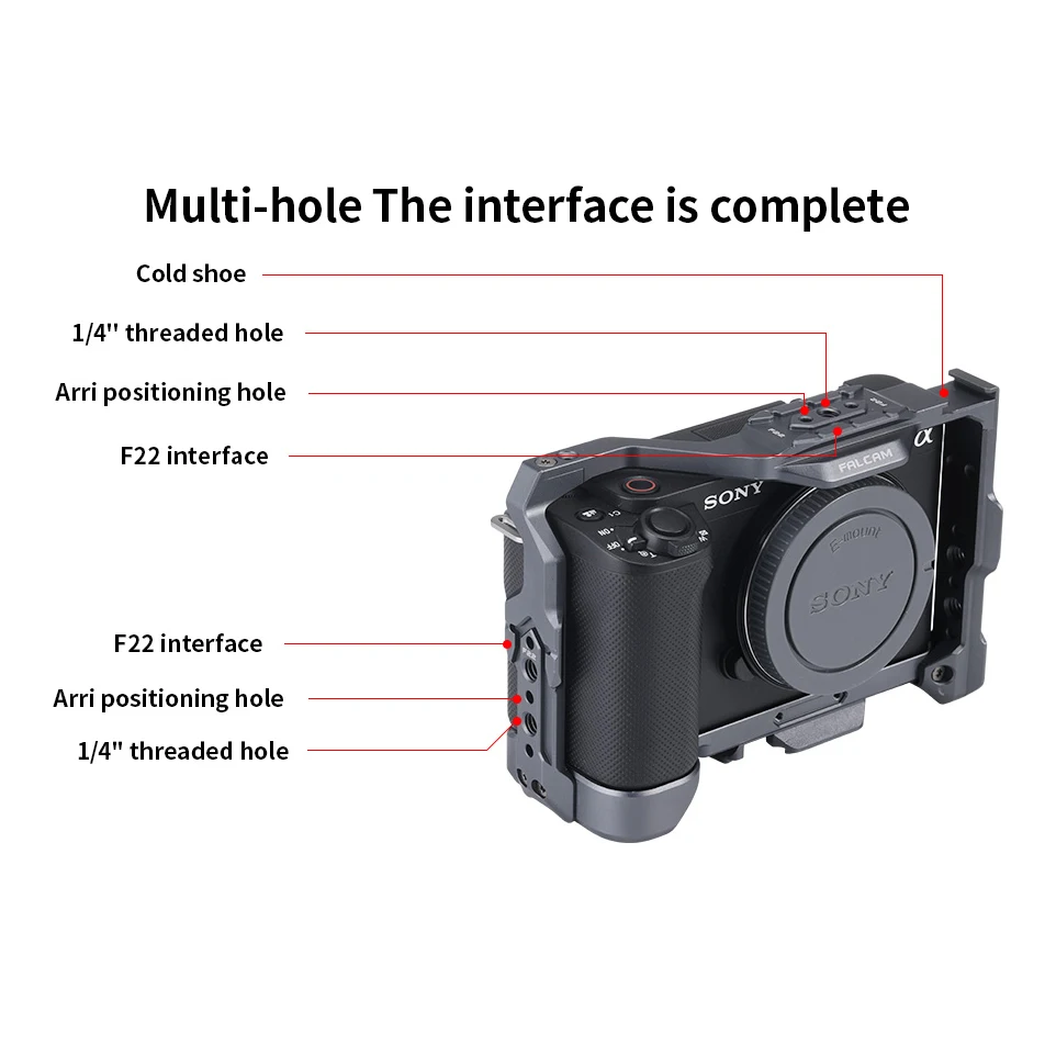 Ulanzi Falcam F22 & F38 & F50 Quick Release Camera Cage V2 For Sony ZV-E1 Full QR Ecosystem With 1/4'' Arri Thread Cold Shoe