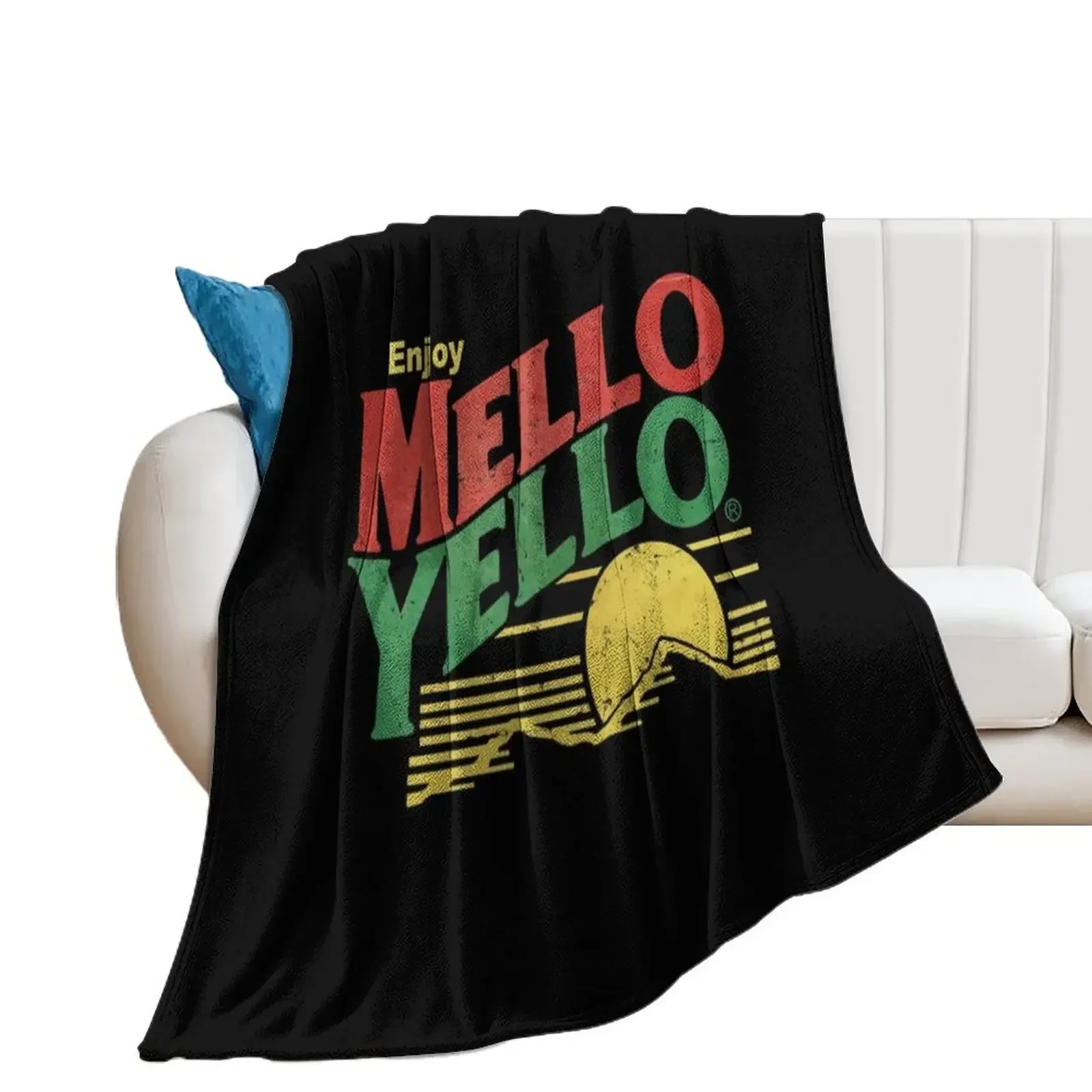 

Mello Yello Essential . Throw Blanket Shaggy funny gift Comforter Hairy Blankets