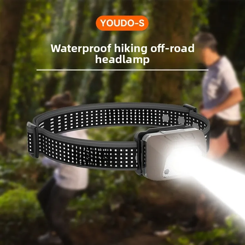 VOLODYMYR High Waterproof Headlamp Outdoor Climbing Hiking Wild Running Strong Light Super Bright Rechargeable Lighting Lamp