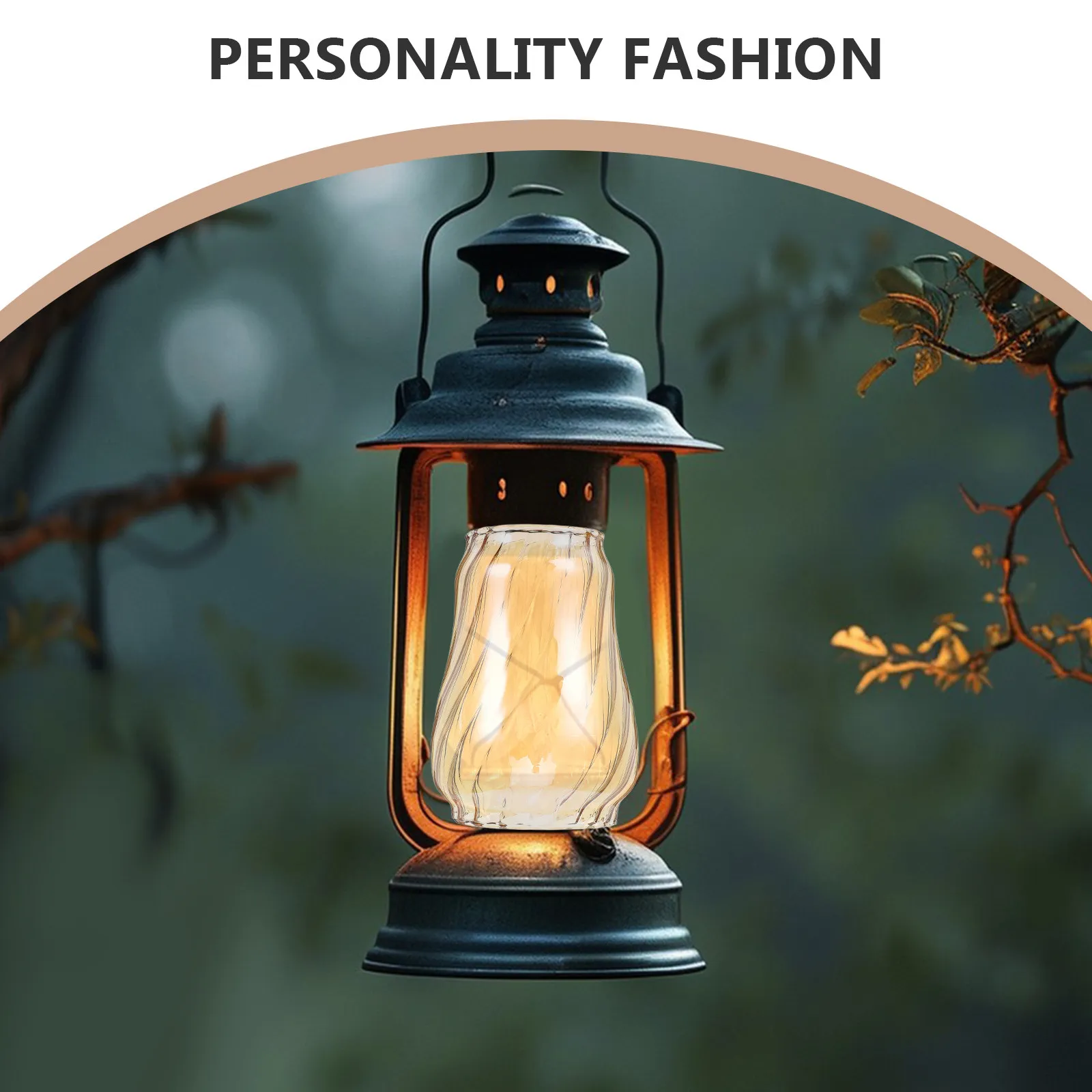 Camping Lamp Shade Heat-Resistant Glass Lantern Cover for Gas Oil Lamps Outdoor Camping Lantern Shade Decorative Light Diffuser
