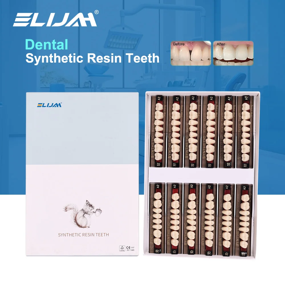 Dental Synthetic Resin Teeth Upper Lower Posterior Anterior Acrylic  Artificial Preformed Denture Teeth for Dental Prosthesis