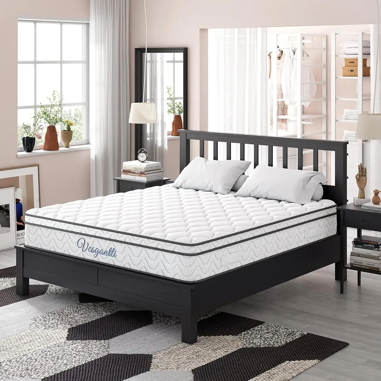 12 Inch Hybrid Mattress in a Box, Queen Bed Mattress with Memory Foam and Pocket Spring, Er image 2