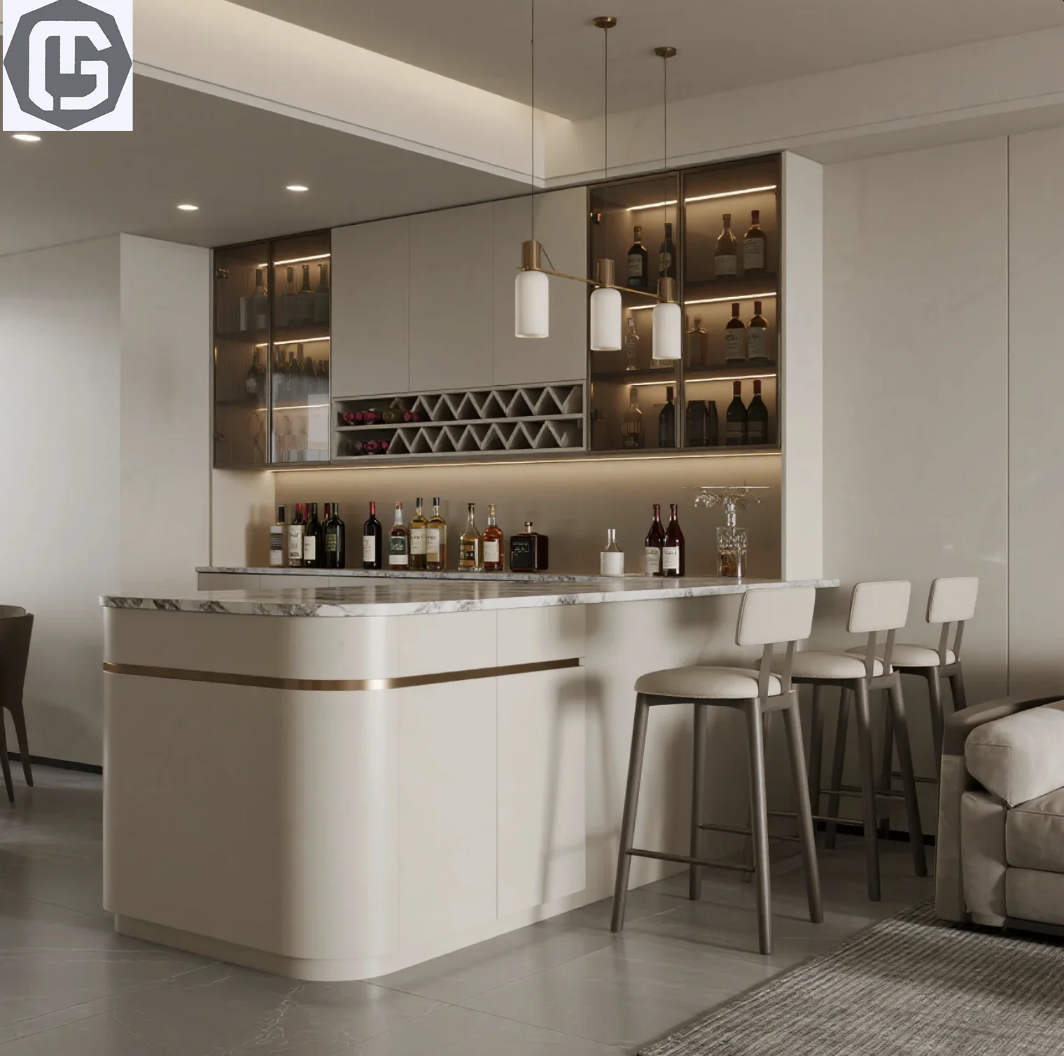 

Современный угловой винный шкаф из нержавеющей стали: настраиваемый размер, водонепроницаемый, устойчивый к коррозии, многофункциональный, экологичный