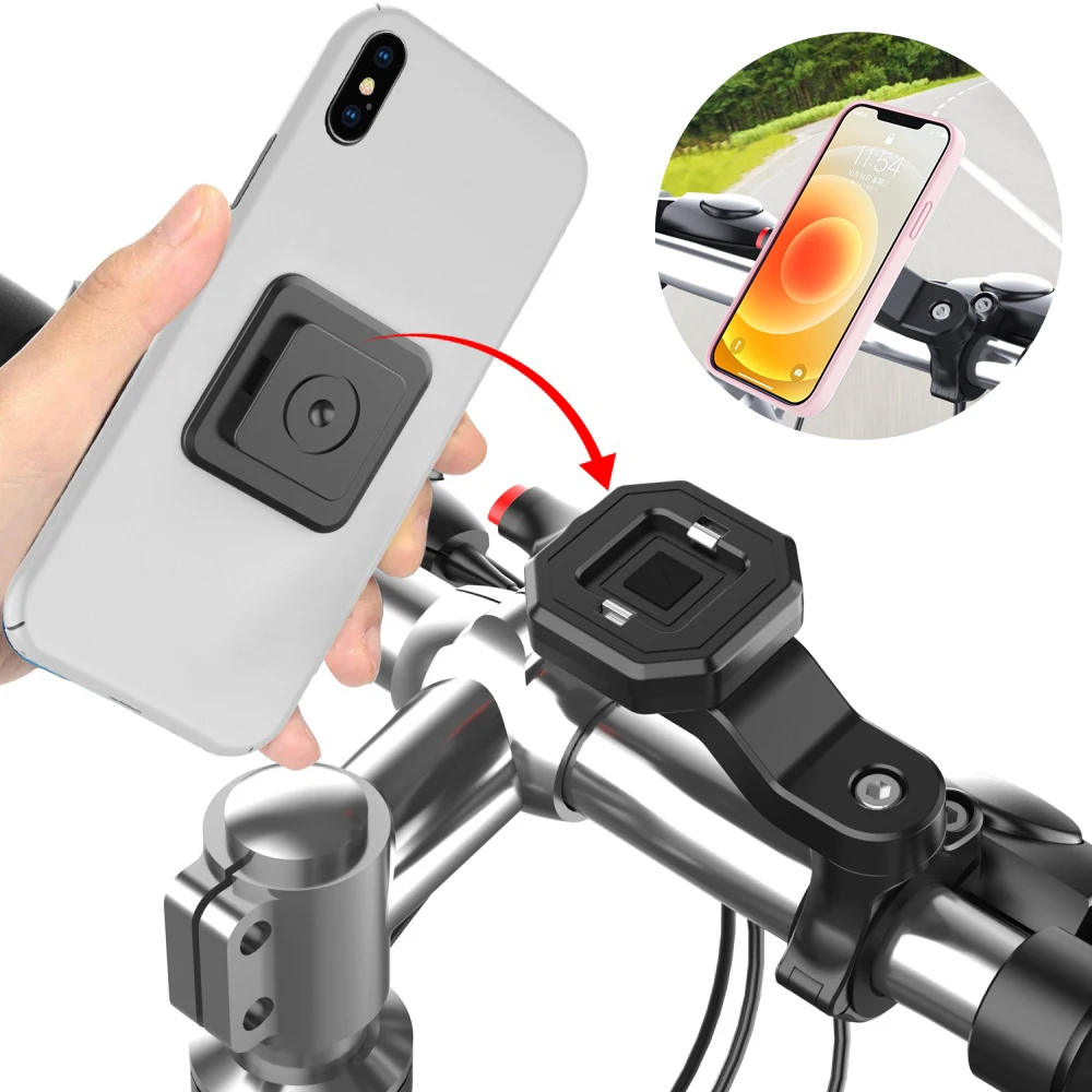 

Universal Bicycle Mountain Bike Phone Holder MTB Motorcycle Scooter Handlebar Mount Cellphone Stand Security Quick Lock Bracket