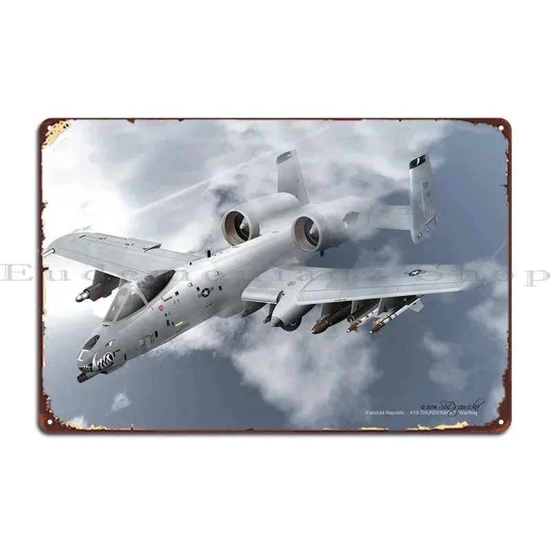 A10 Thunderbolt Metal Sign Wall Decor Wall Cave Cinema Customize Designing Tin Sign Poster