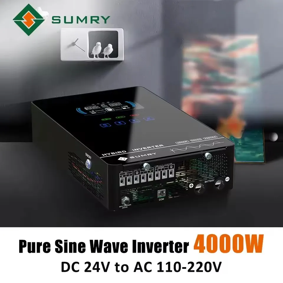Sumry 4KW 120 فولت خارج الشبكة الشمسية العاكس 24 فولت 140A 5600 واط MPPT شاحن موجة جيبية نقية المنزل العاكس 6.25 بوصة شاشة الكريستال السائل #2