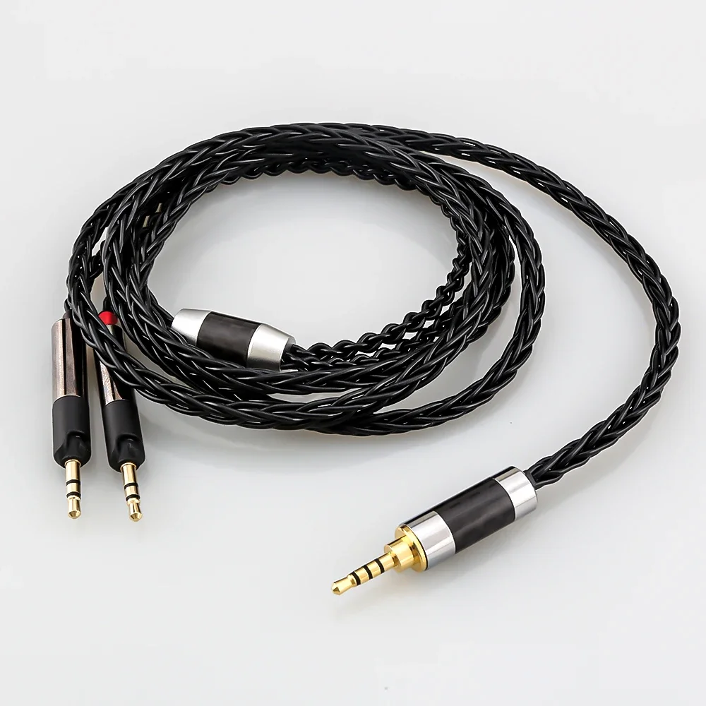 HiFi Audiocrast 4.4/2.5mm Xlr 152 Core Black Silver Plated Earphone Upgrade Cable for ATH-R70X R70X R70X5 Headphones