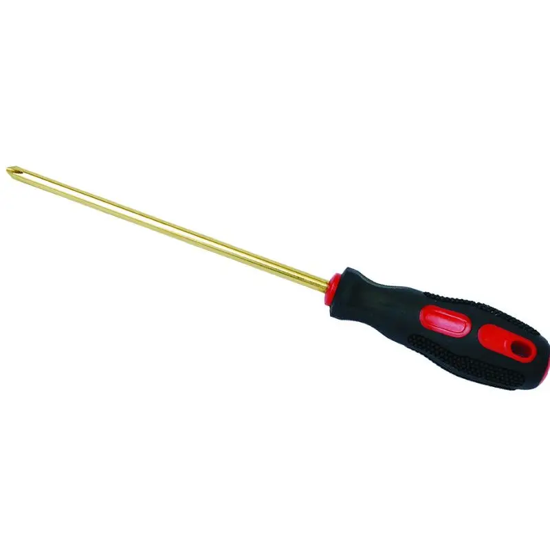 Non magnetic Hand Tools,Non sparking Phillips screwdriver with rubber handle,6x125mm