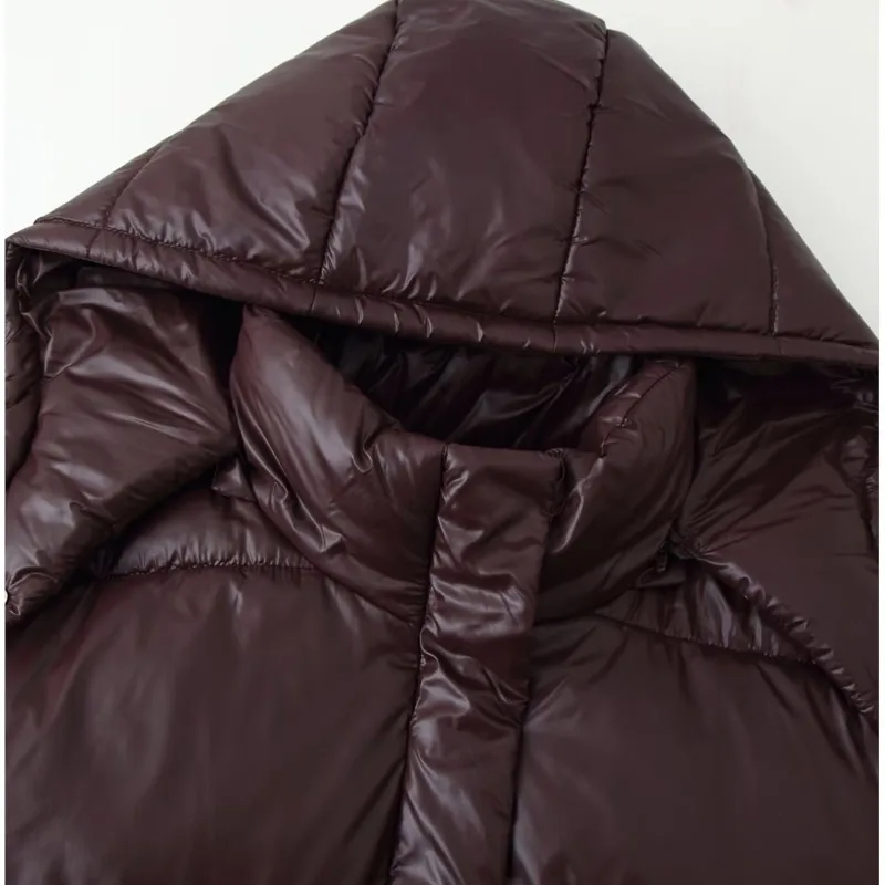 Giacca da donna in cotone con cappuccio con viso luminoso invernale moda casual cappotti caldi a maniche lunghe streetwear larghi top femminili