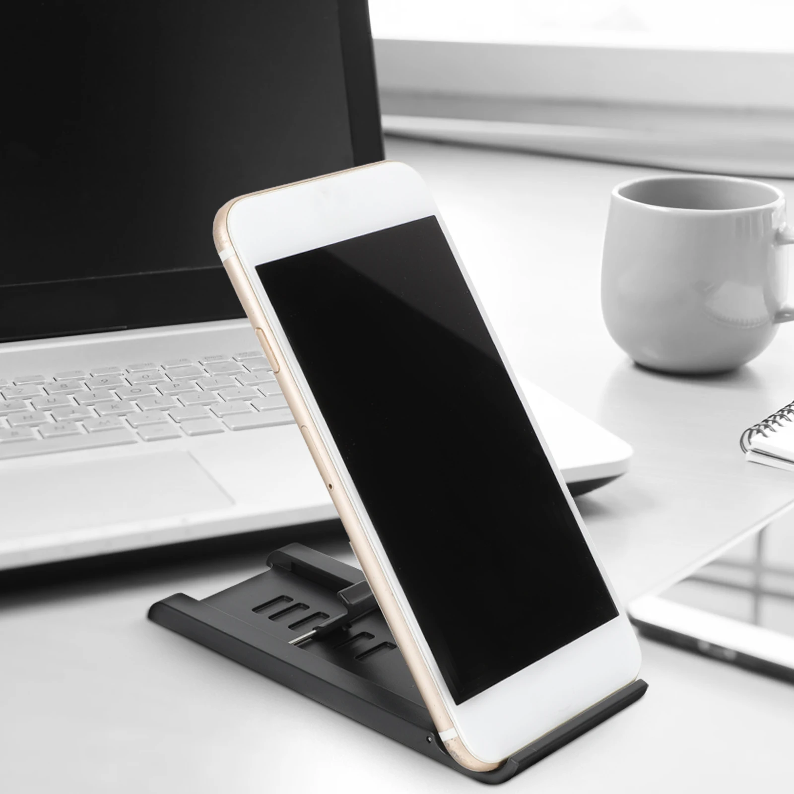 

4Pcs Travel Friendly Phone Tablet Brackets Adjustable Desktop Mobile Holder Support