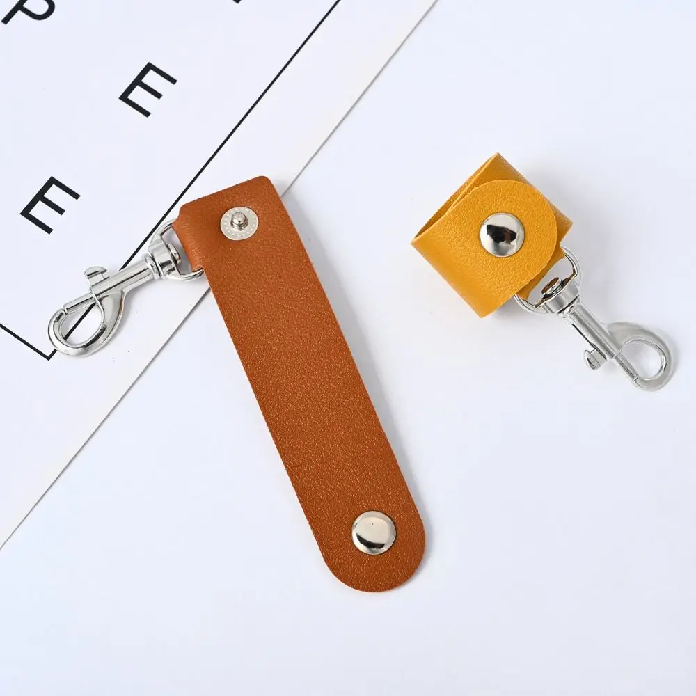 Creative Anti-lost Leather Keychain PU Simple Key Chain High Quality Bag Pendant Keyrings Men Women