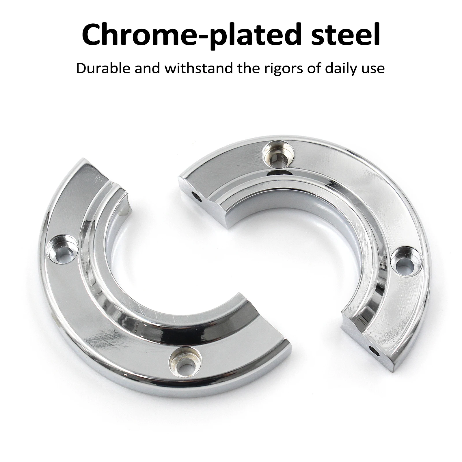 

Chrome Steering Column Floor Mount Replacement for SBC BBC 350 Universal 2 Inch Columns Chrome Steering Column Floor Mount