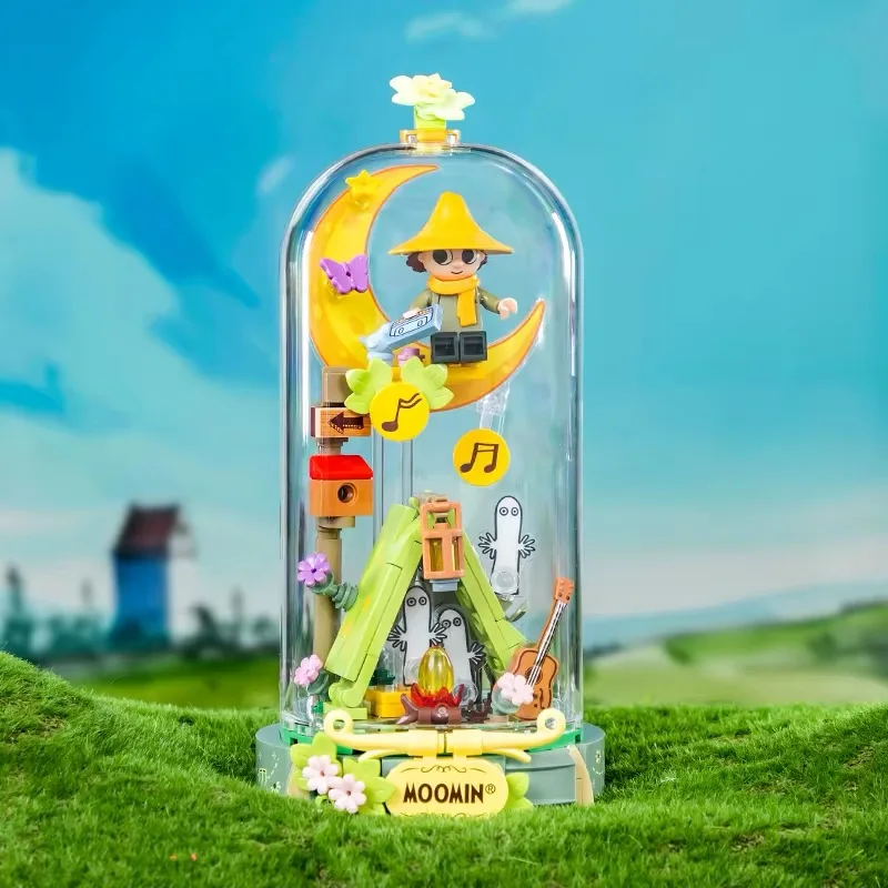 Pantasy Moomin Wandering Series Bouwstenen Klassieke samenwerking 80e verjaardag Assemblagemodel Speelgoed Desktop Ornament Cadeau