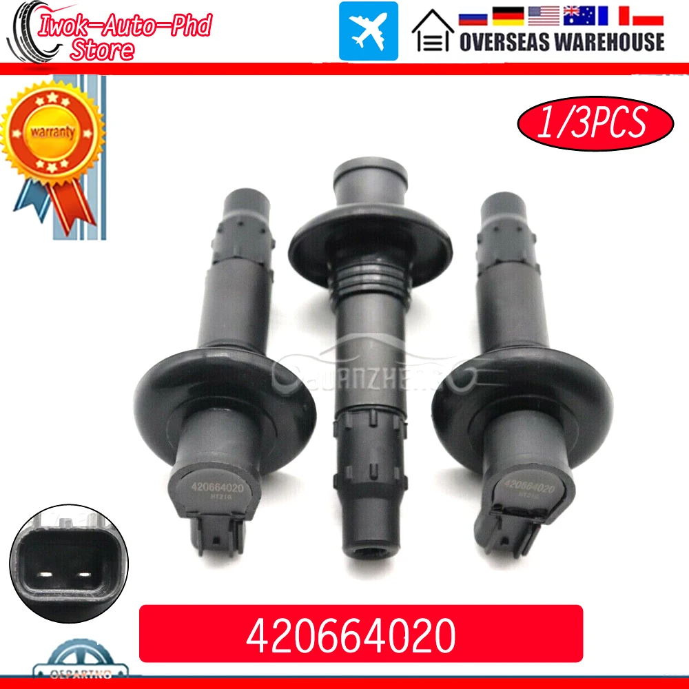 

Ignition Coil Kit For SeaDoo GTI Stick GTX GTS GTR RXT RXP WAKE 4-TEC 4TEC 130 155 185 296000307 2002-2016 420664020