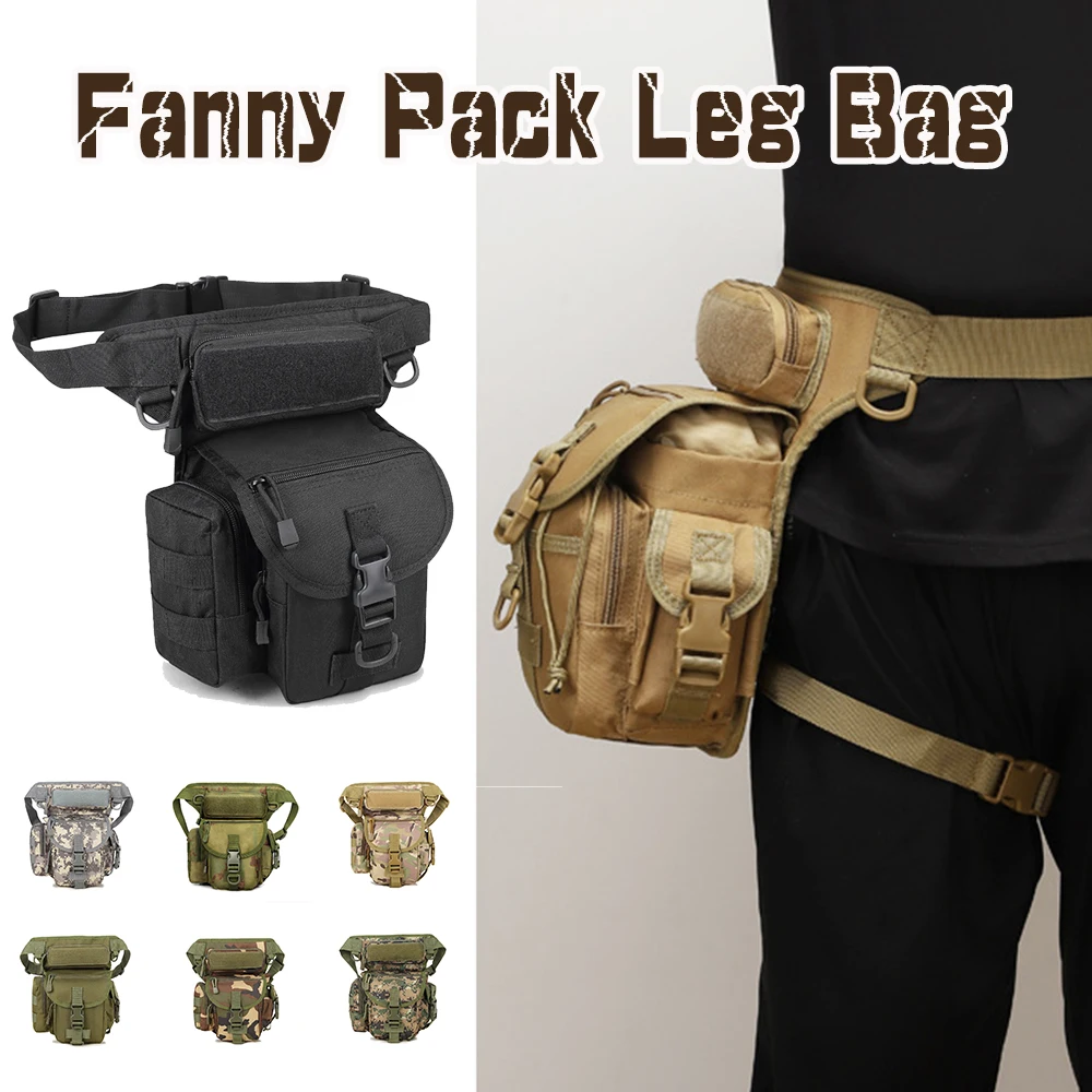 Men Fanny Pack Leg Bag cycling sports leg bag camouflage photography hunting motorcycle waist bag Fishing Bag Hiking Thigh Pouch