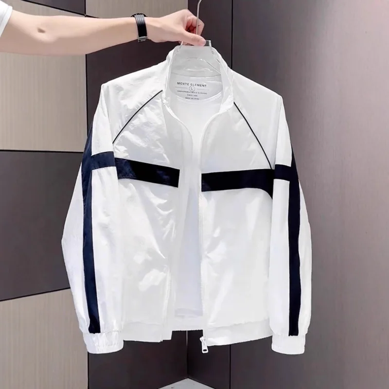 

Повседневная цветная мужская одежда Jaet, удобная осенняя верхняя одежда, модная универсальная длинная застежка-молния из полиэфирного волокна Sve...