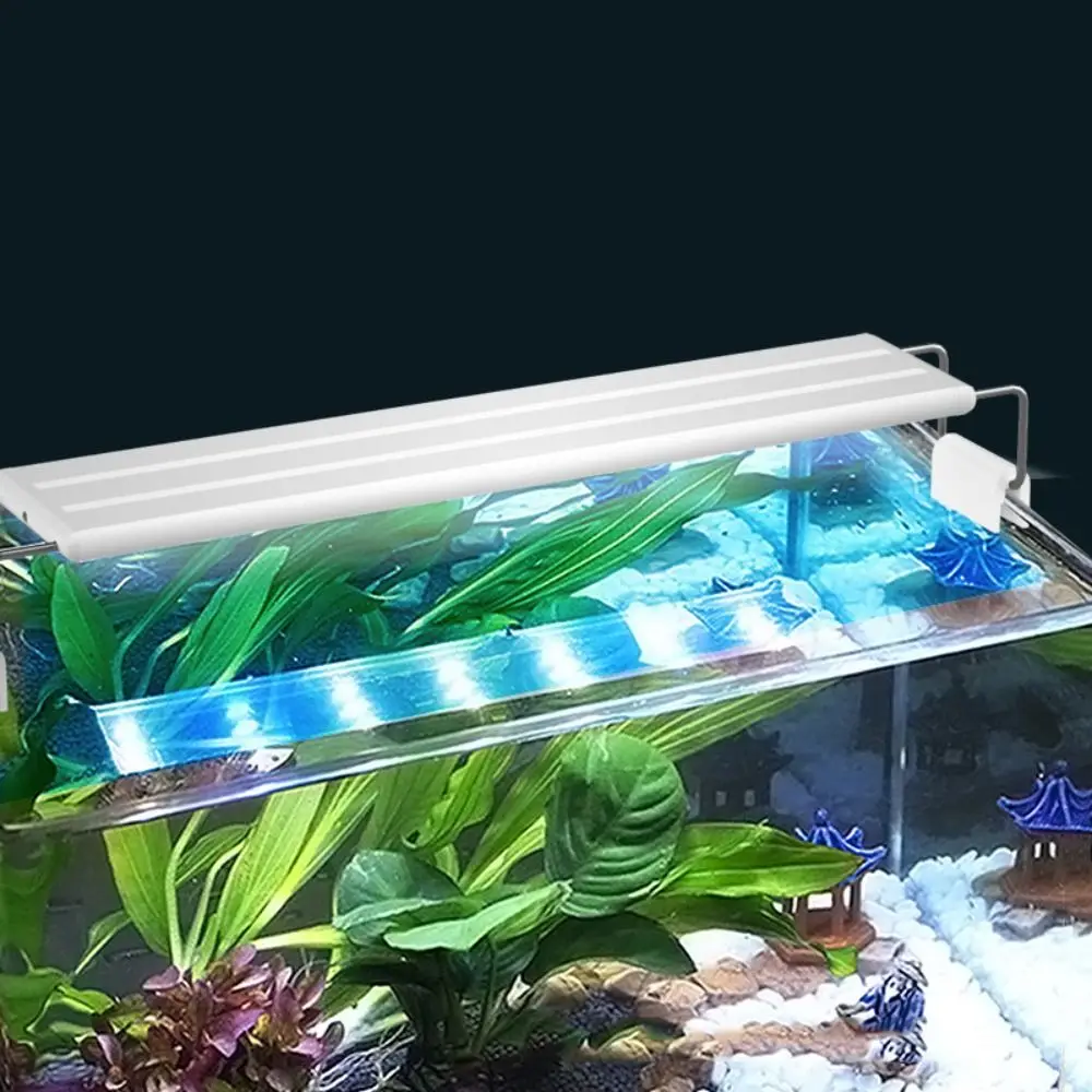 

Aquatic Plant Light Extensible Fish Tank Light Waterproof EU Plug Aquarium Light Super Slim Rectangle LED Light Stand Hotel
