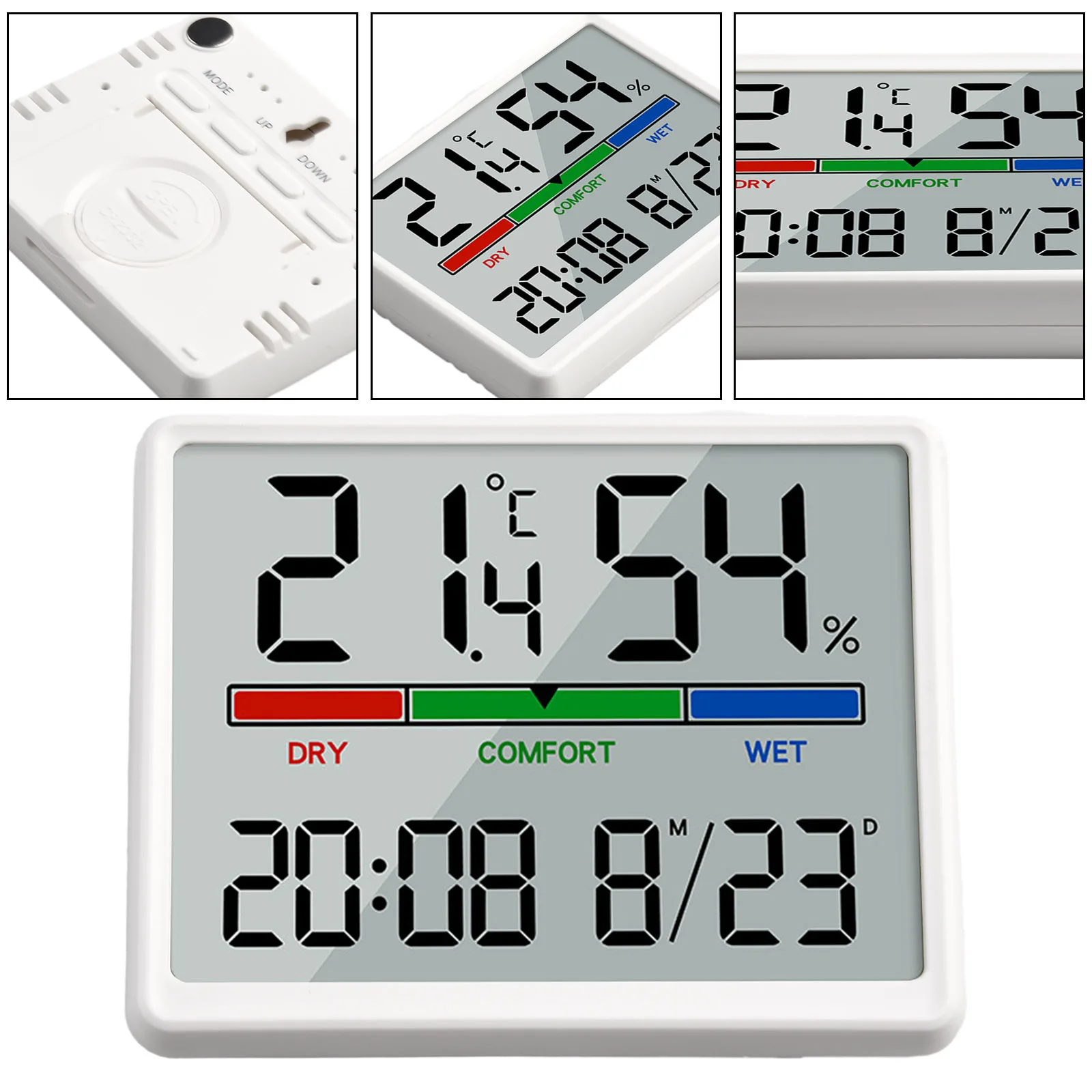 Battery Powered Clock Digital Wall Clock 12 hour Or 24 hour Format Clear Field Of View Easy To Read 3 5x2 7x0 6 Inches