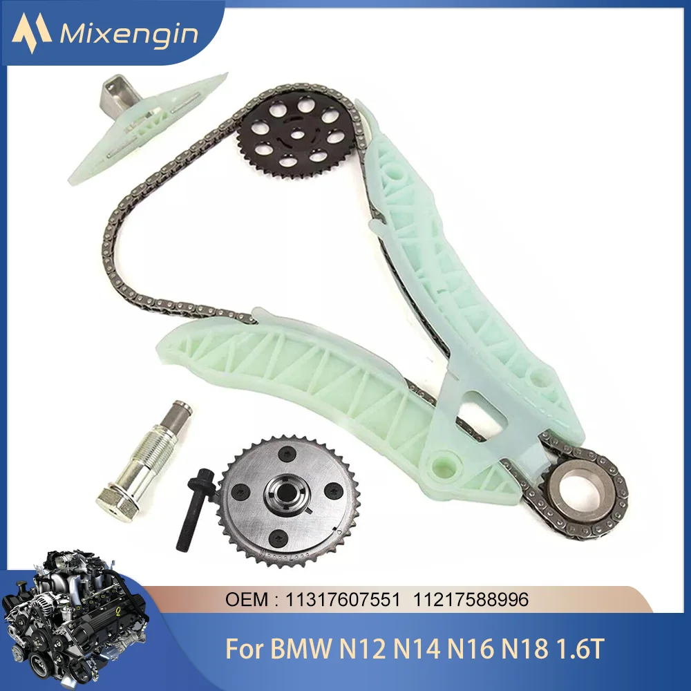 

Auto Engine Parts Timing Chain kit For BMW Mini N12 N14 N16 N18 1.6 GAS 116i 118i 120i 316i 316Li R55 R56 R57 R58 R59 R60 07-19