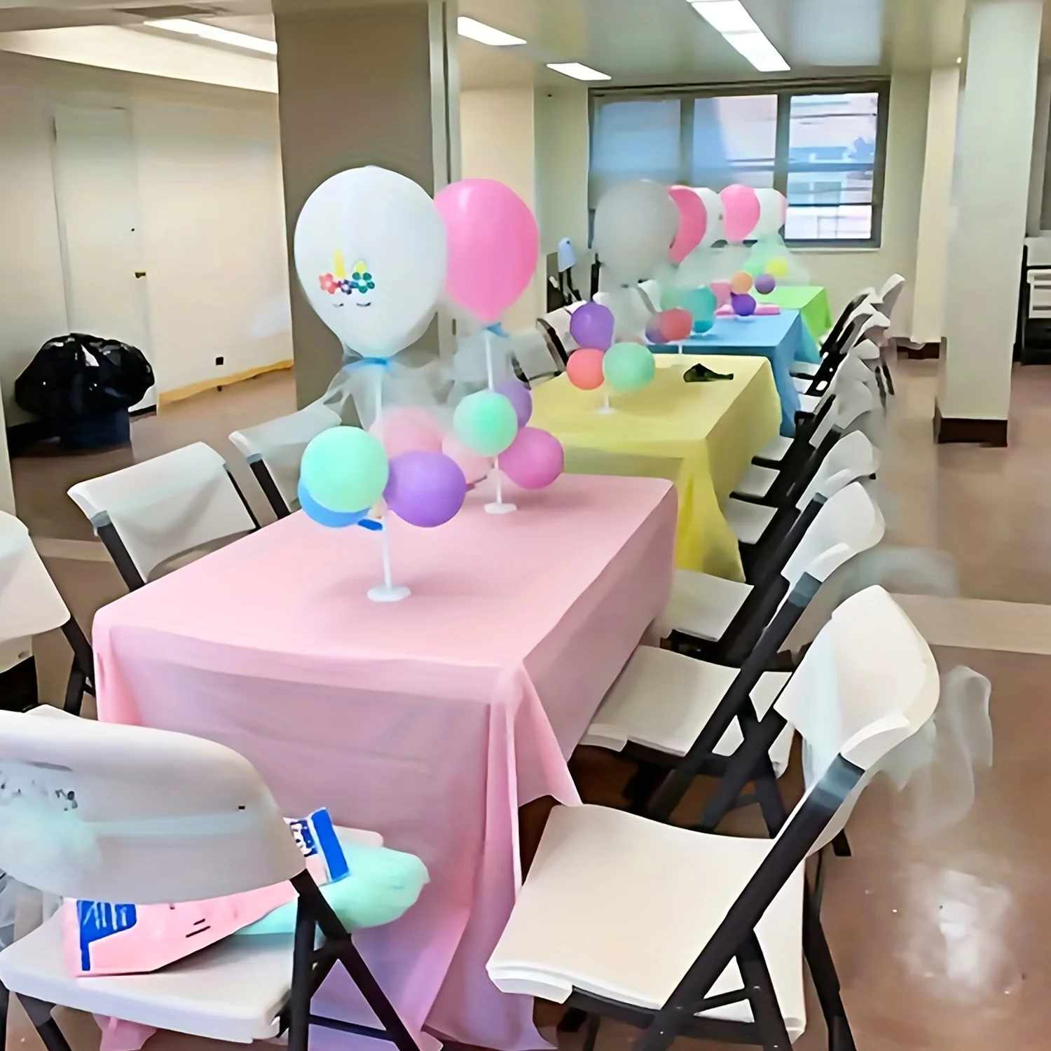 10 szt. Zestaw uchwytów na balony na stół kwiat śliwy podstawa na balony stołek pływający wesele miejsce imprezy atmosfera aranżacja — zdjęcie 4