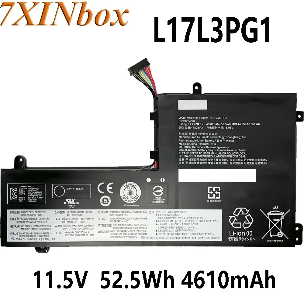 7XINbox L17L3PG1 L17C3PG1 L17M3PG3 11.5V 52.5Wh 4610mAh laptop battery for Lenovo Y530-15ICH Y7000P