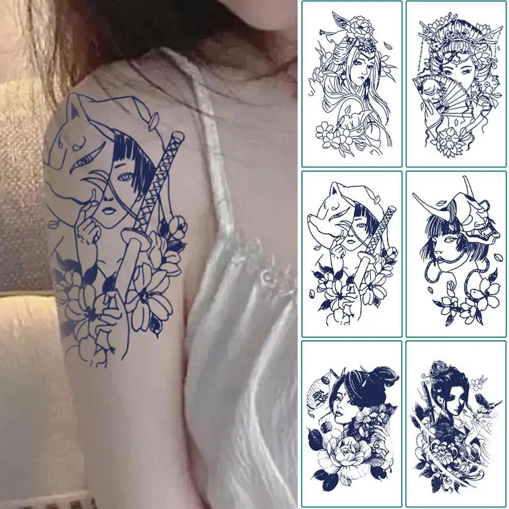 

Herbal Juice Tattoo Sticker Temporary Tattoo Patch Body False Tattoo DIY Paster Body Art Waterproof Long Lasting Face Decoration
