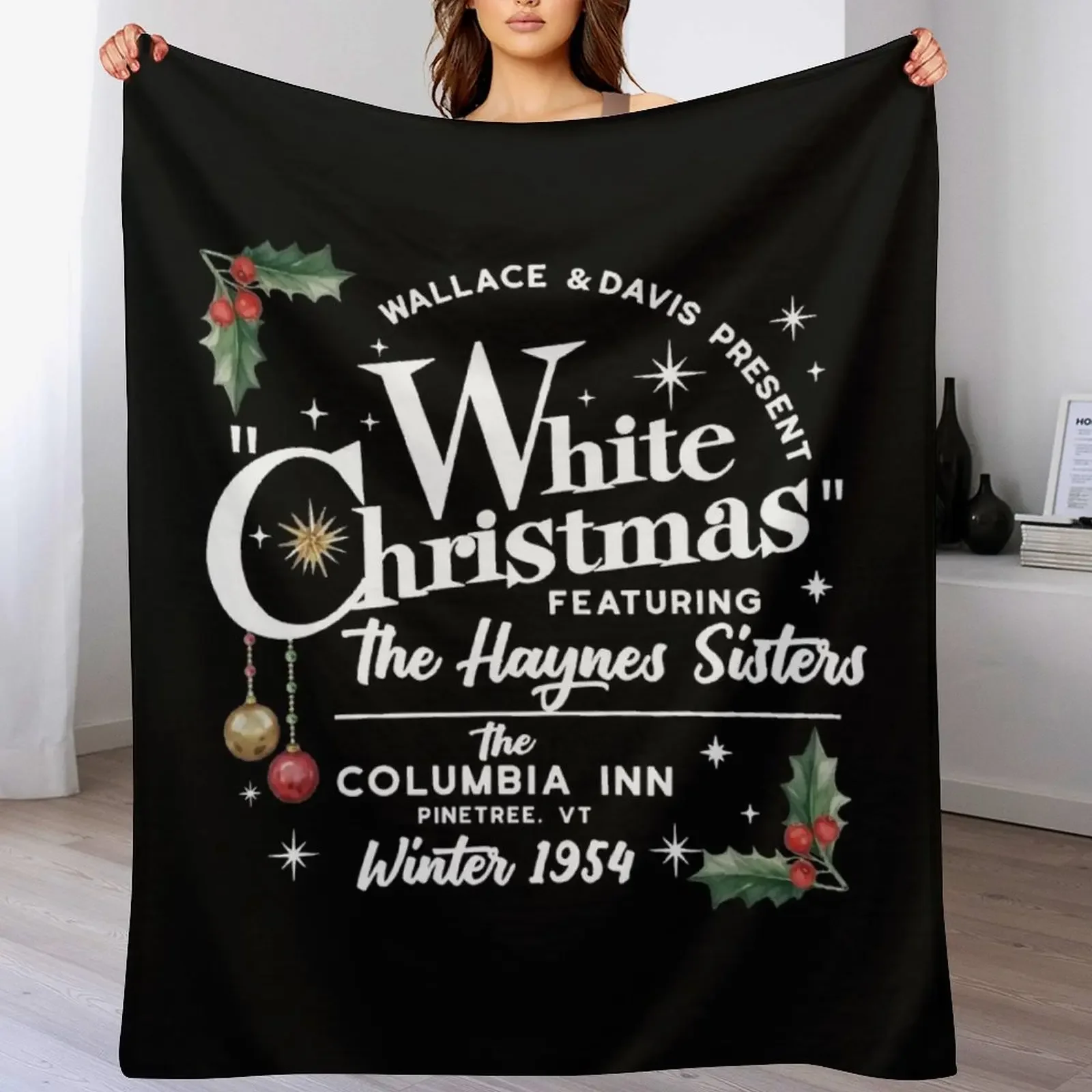 

Vintage White Christmas Movie Throw Blanket Weighted Thermals For Travel Sofas Luxury Thicken Blankets