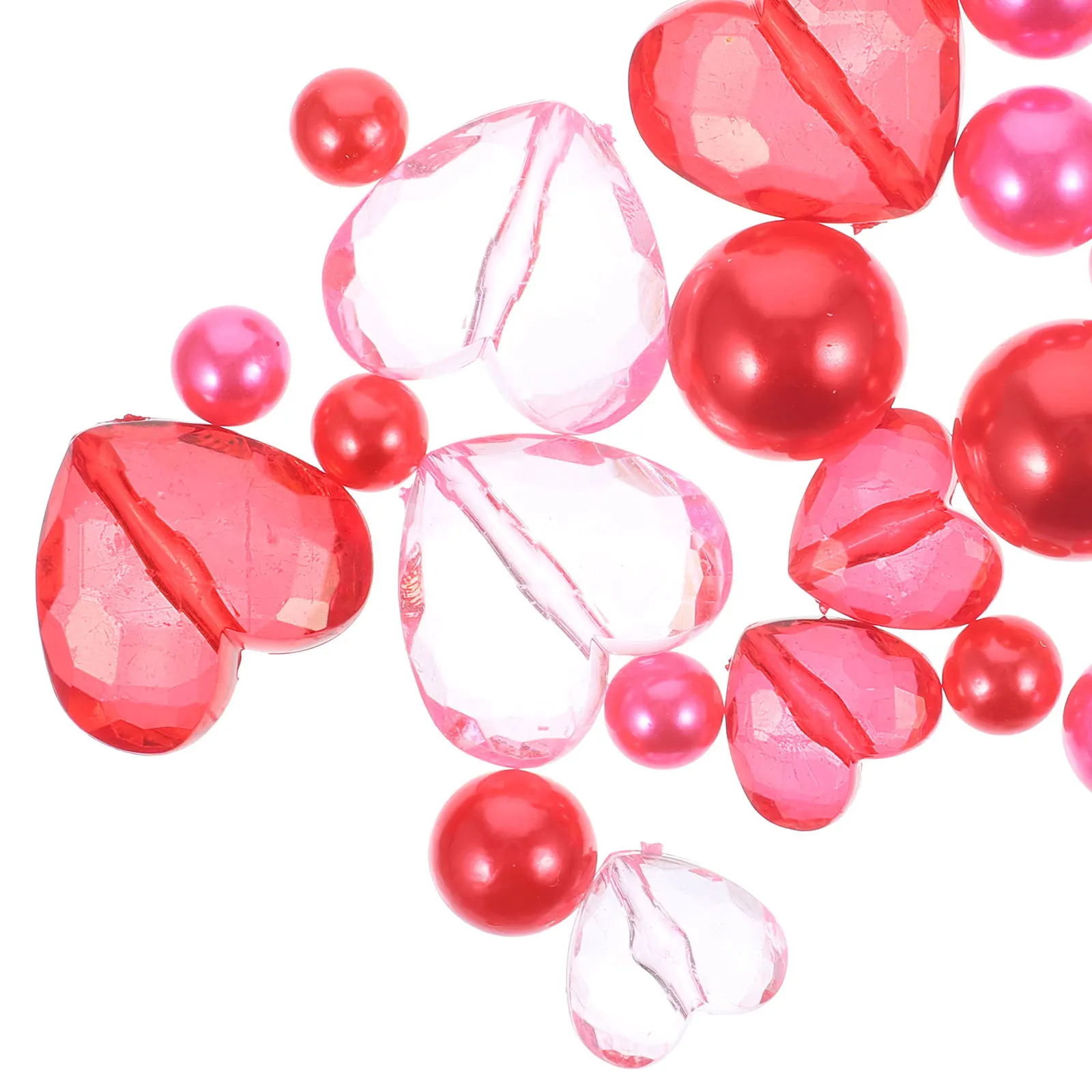 1 مجموعة عيد الحب زهرية حشو القلب الخرز الأحمر اللؤلؤ زخرفة ل ديكور المنزل الزفاف طويل القامة زهرية زينة الحشو عيد الميلاد #6