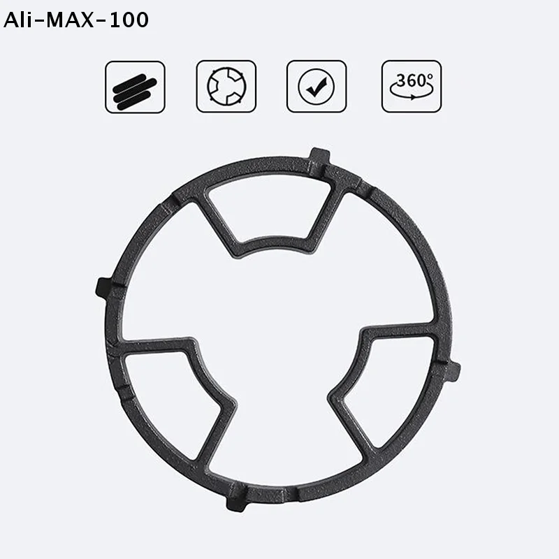 

【MA3】Противоскользящее газовое кольцо-редуктор для горелки, решетка для подогрева масла, железное кольцо-подставка для вок-кастрюли - совместимо с большинством газовых плит и варочных панелей.