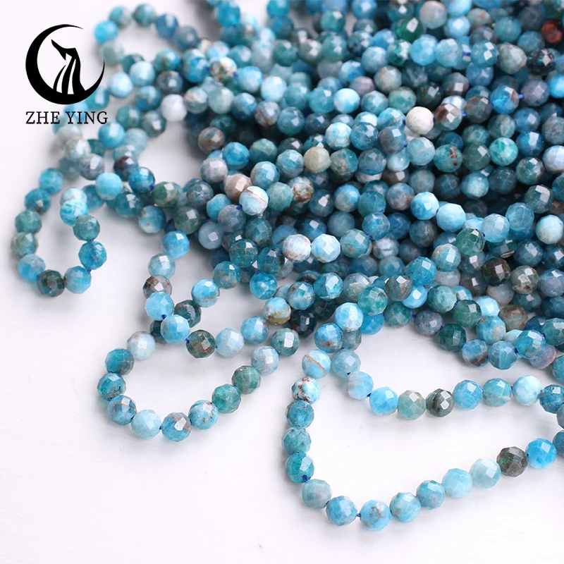 Zhe Ying-Perles ATen Naturelles à Facettes de 4mm, Pierres Précieuses pour Bijoux, Accessoire de Bricolage, 10 Brins/Lot