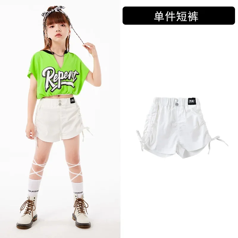 Ropa de baile callejero de salón para niños, disfraces de Hip Hop de Jazz para niñas, ropa de baile para niños, traje de escenario, camiseta de baile, pantalones cortos