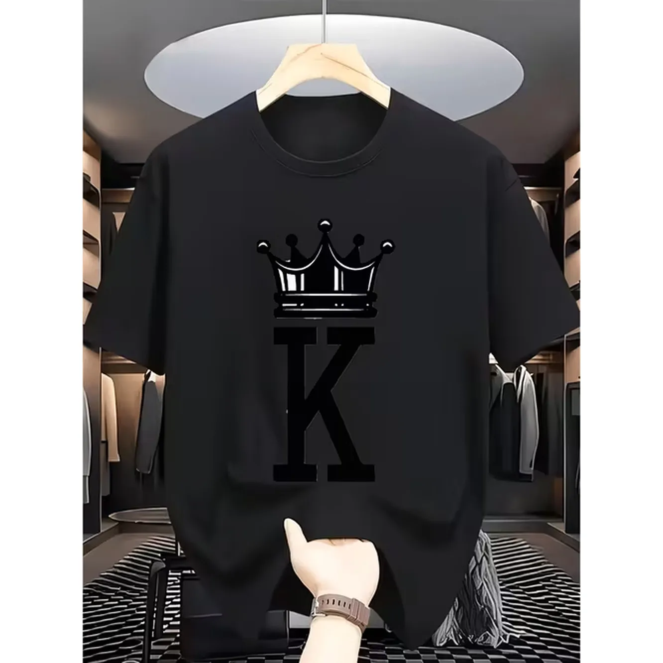 Mens 100 T Shirt Print Cool Casual Crew Neck Tee Comfortable Machine Washable No Fade For Daily Family Gathering Activities