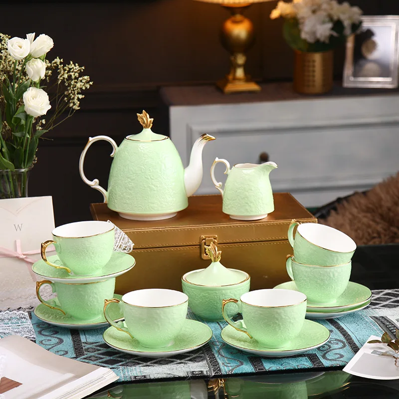 

Hxl coffee cup and saucer set bone china flower tea afternoon tea set