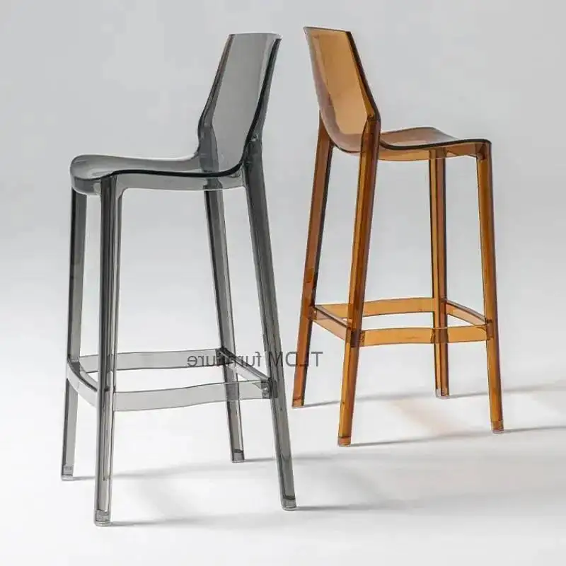 مأدبة مصمم البلاستيك الطعام شرفة سيلا الشمال الحد الأدنى واضح كراسي الطعام الكراسي عالية ميزة أثاث الألعاب المنزلية QQ