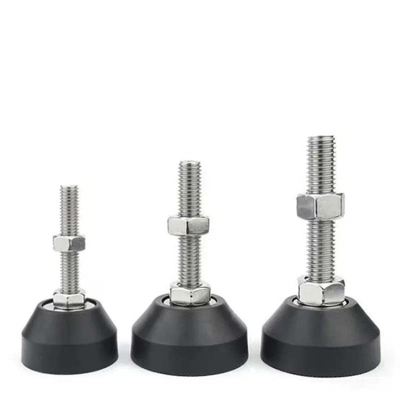 Pies niveladores de muebles ajustables, tapón de pata de tornillo M8/M10, Base giratoria, patas de torno articuladas, almohadilla deslizante, mesa y silla, 4 Uds.