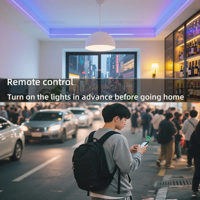 E14 Tuya WiFi الذكية LED لمبة ضوء شمعة 220 فولت 9 واط 7 واط 5 واط RGB عكس الضوء مصباح APP التحكم الصوتي يعمل مع أليكسا جوجل المنزل #6