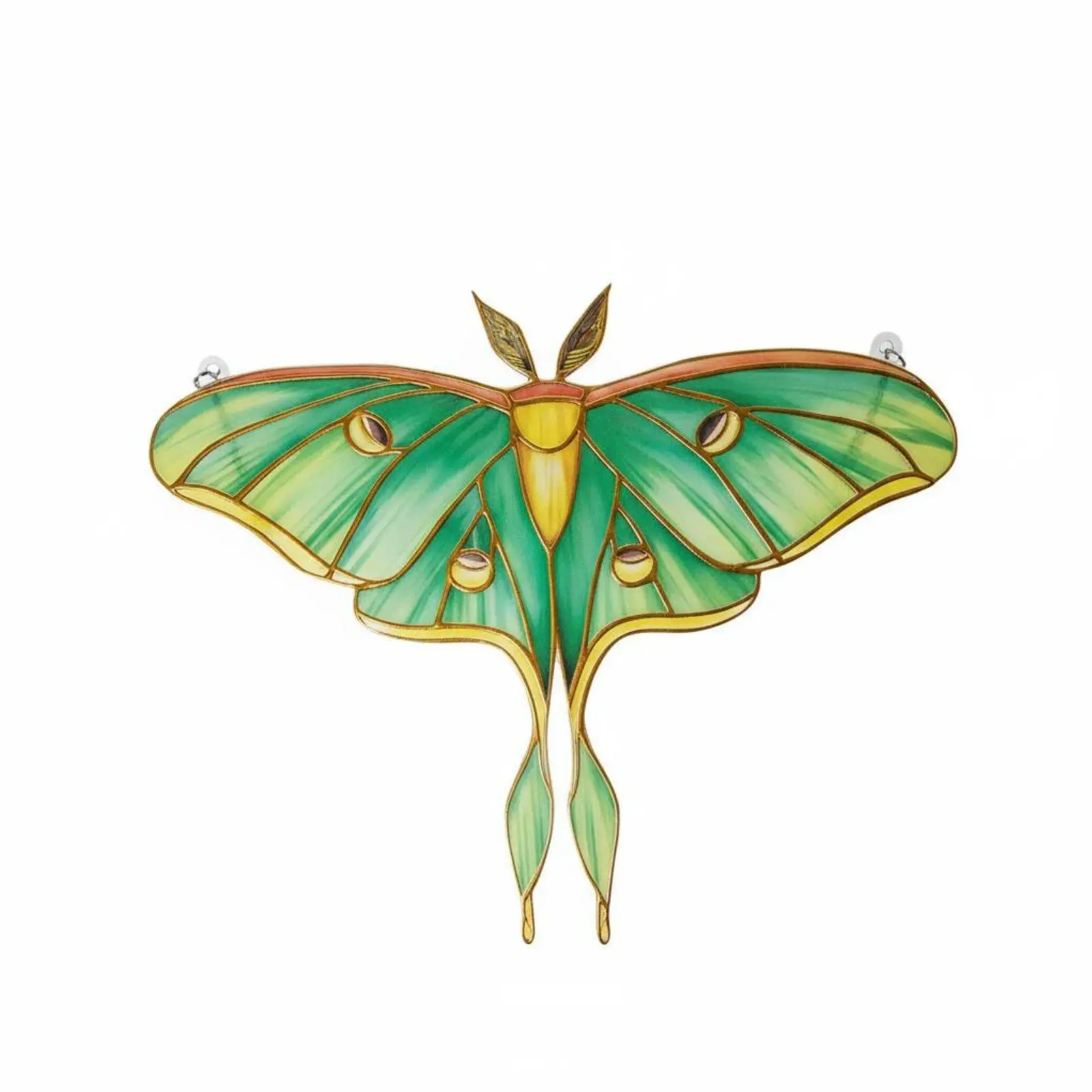 Moon Moth Hanging Suncatcher Vibrant Acrylic Sun Reflector Nature Inspired Decoration for Living Room Garden