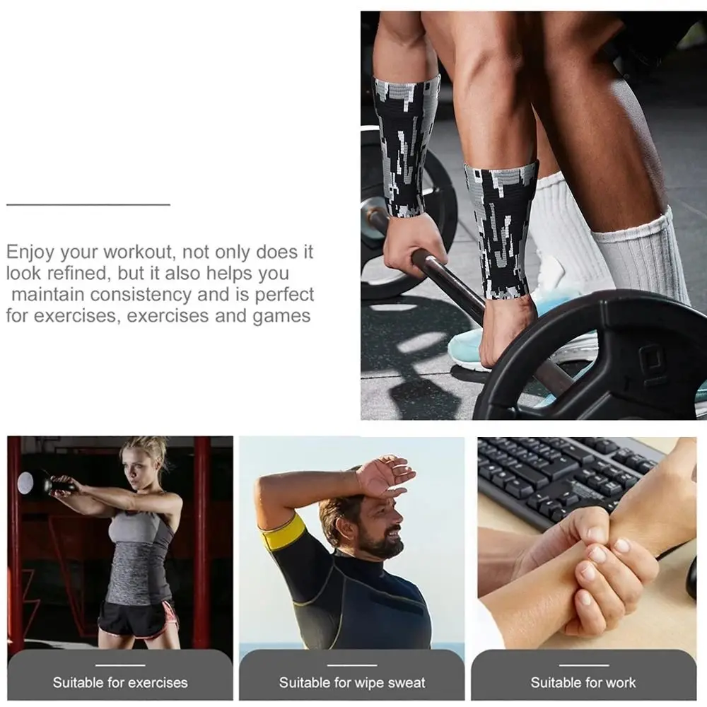 Compression Wrist Brace Sleeve Breathable Sweat-Absorbent Compression Wristband Elastic Support Knitted Nylon Elastic Wristbands