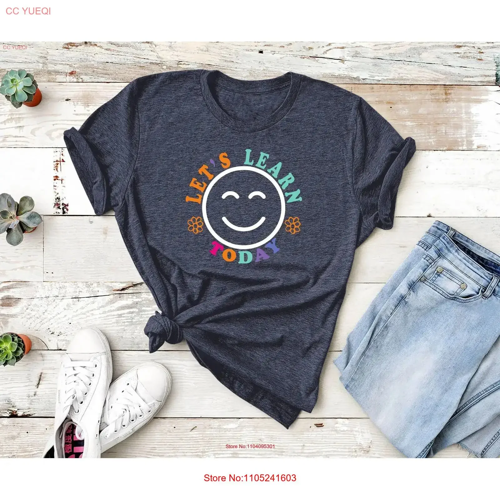 Let's Learn Today T Shirt Teacher Life Motivational for Inspirational vintage Washed Versatile Soft Slightly Comfortable