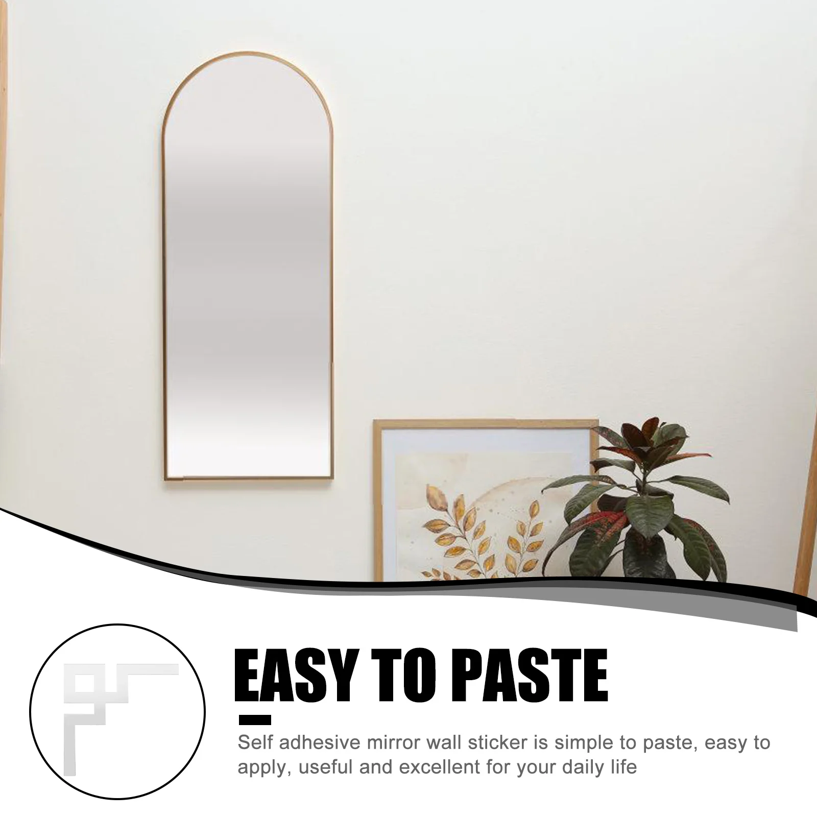 

4Pcs Corner Mirror Wall Sticker Acrylic Self Adhesive Decorative Wall Decals for Cabinet Living Room Bedroom Corner Mirror Decal