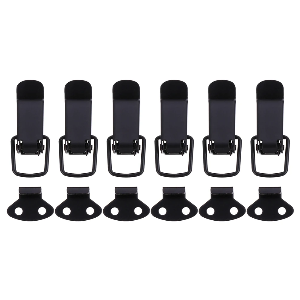 

6pcs StainlessSteel ToggleLatch Durable CabinetHinges Hasp For Chests MetalHasp ChestLock ToolboxClamp Hardware