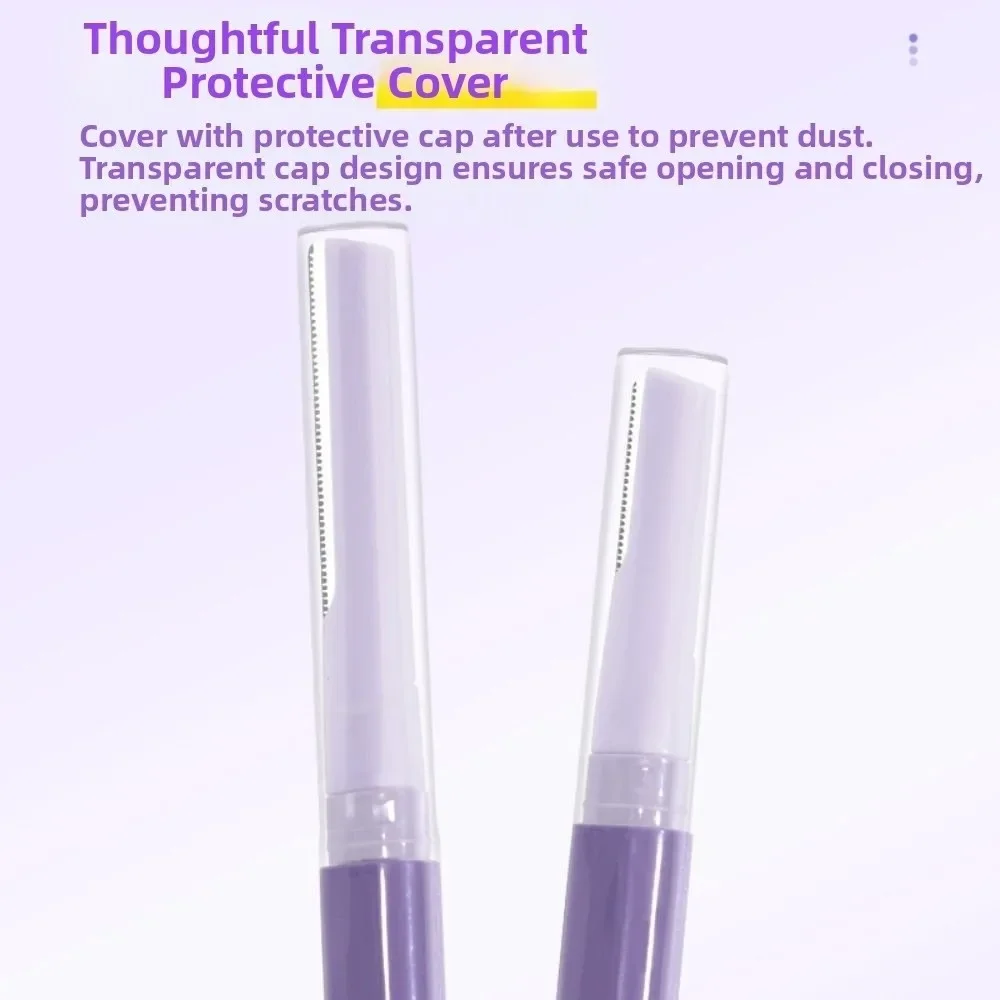1/2 pçs durável dupla cabeça sobrancelha trimmer micro-foco com rede protetora sobrancelha navalha facial kit de ferramentas de maquiagem