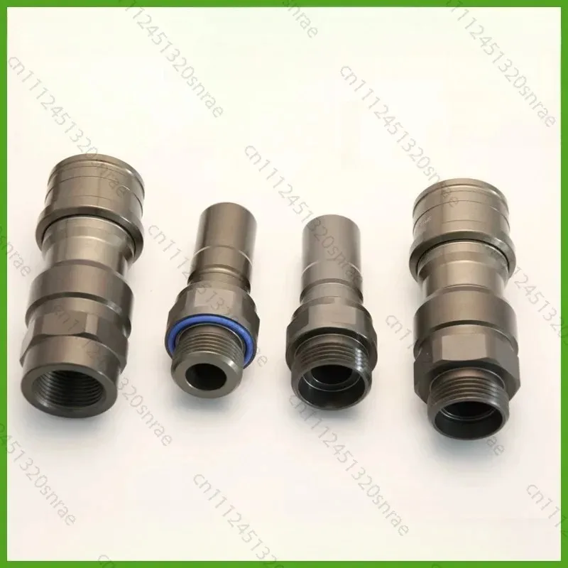 SPT12 Liquid-Cooled Aluminum Alloy Flat Face Quick Connect Coupling - High Pressure Resistant Industrial Hydraulic Fitting