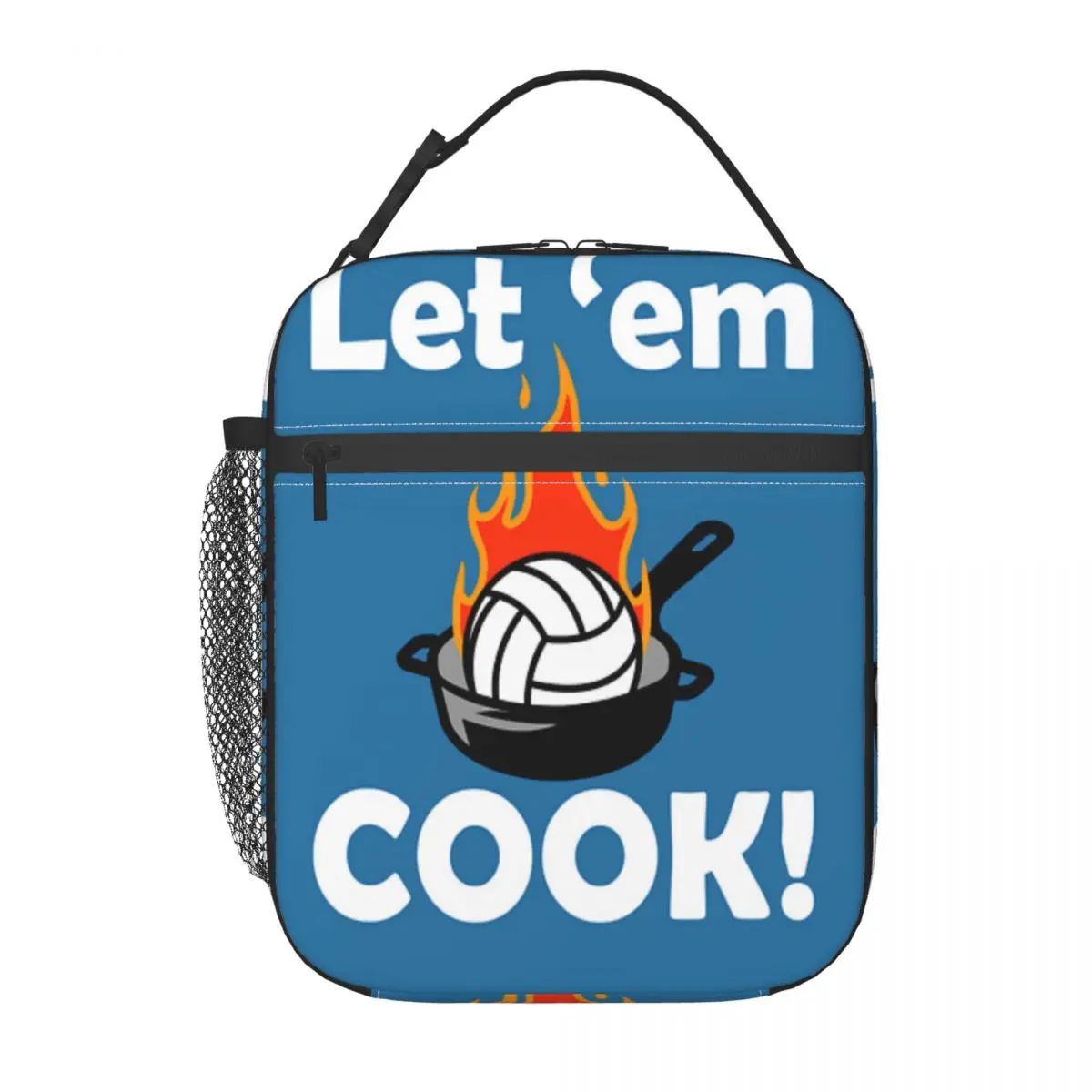 

Веселый волейбольный дизайн — давайте Em Cook! Один ланч-сумка