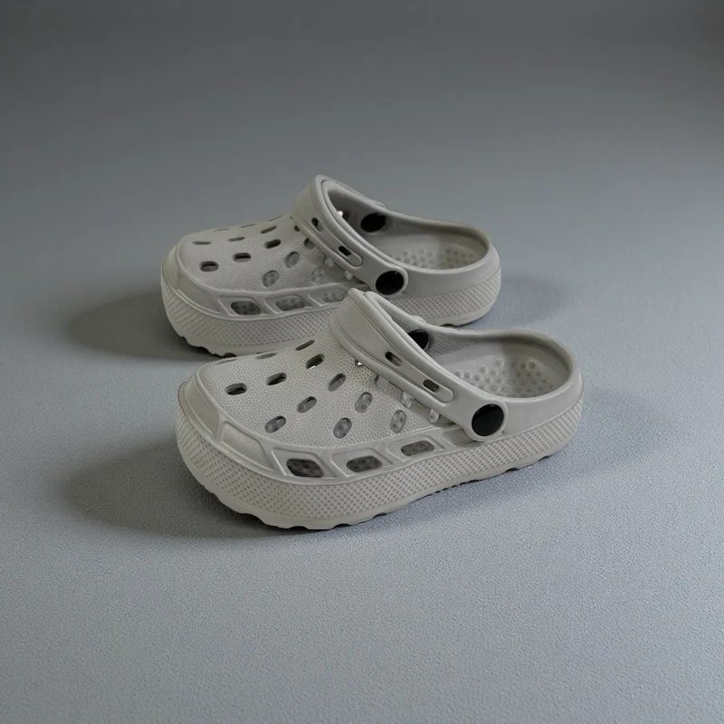 Adorable Kids Beach Shoes Lightweight Breathable Children Sandals Outdoor Learning Shoes Fashionable Simple EVA Clog Footwear image 2