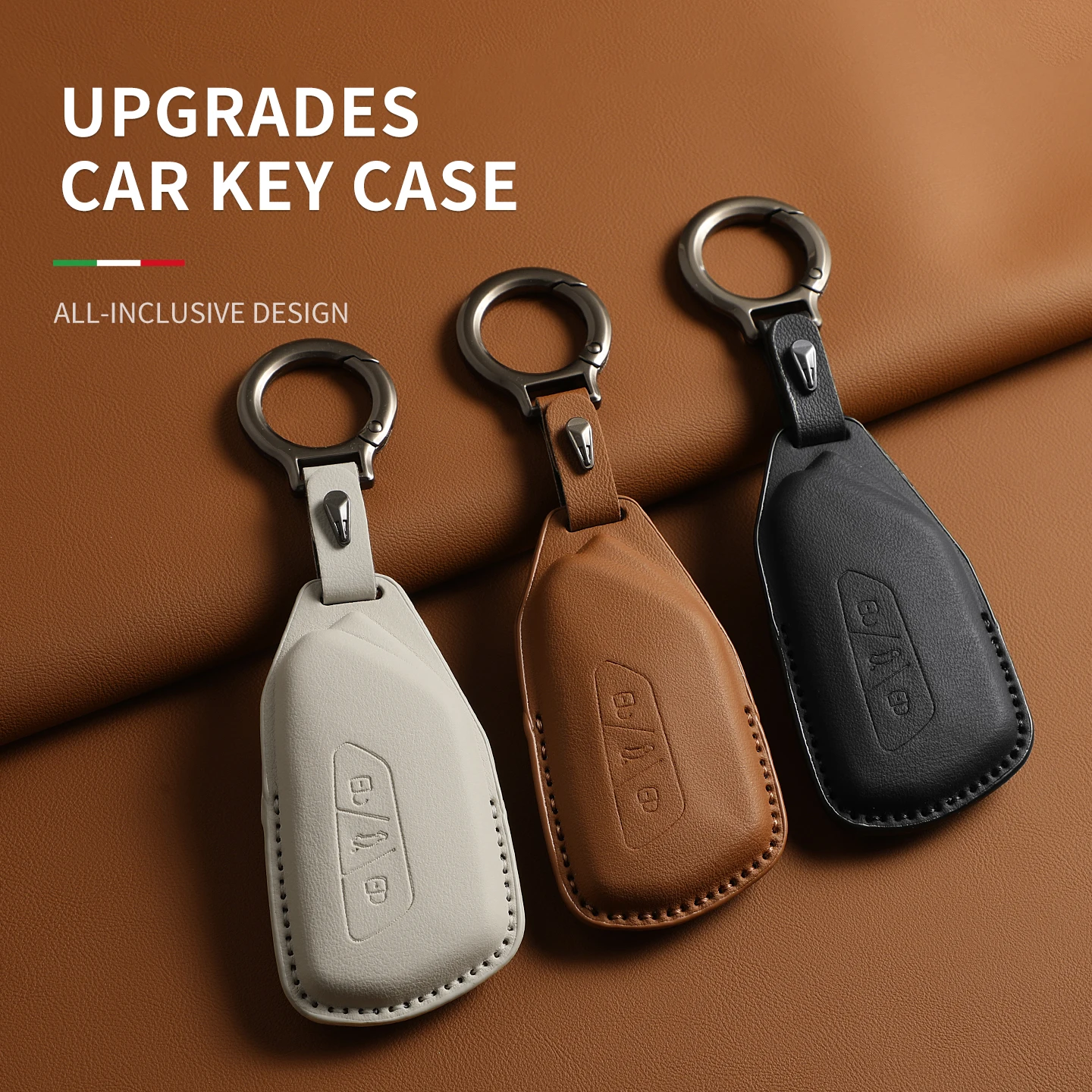 ل VW Volkswagen ID.3 ID.4 CROZZ PASSAT Sagitar Tiguan L Teramont Golf GTI lamando Tavendor TALAGON حافظة مفاتيح السيارة الجلدية #1