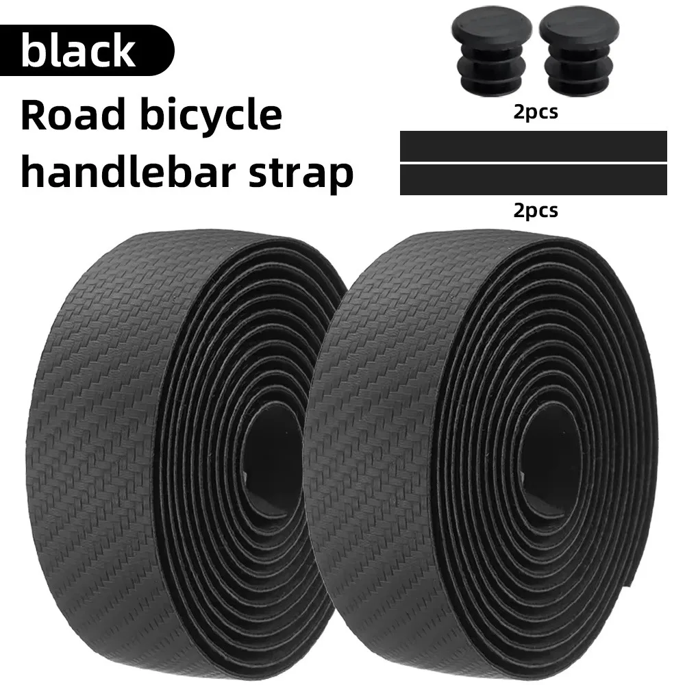 Carbon Fiber Bicycle Bar Tape Shockproof Sweat-absorbing Handlebar Band Anti-slip EVA Wrap Bicycle Handle Grips Outdoor Sports